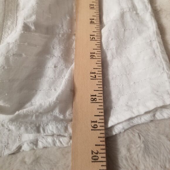 No Comment Top Women's XL White Front Tie Boho Off Shoulder - Picture 8 of 9